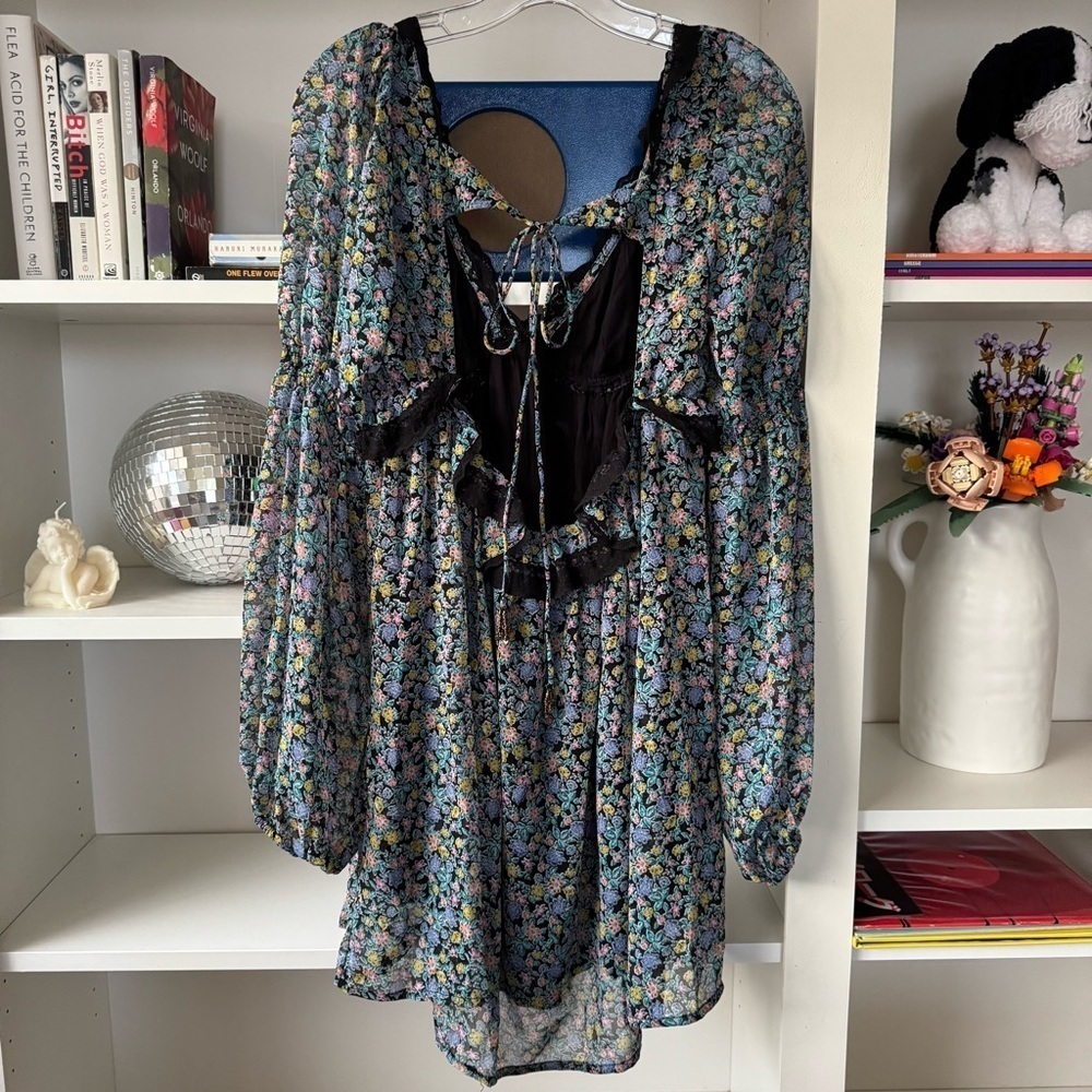 FREE PEOPLE Floral Pennie Mini Babydoll Dress - Picture 7 of 10